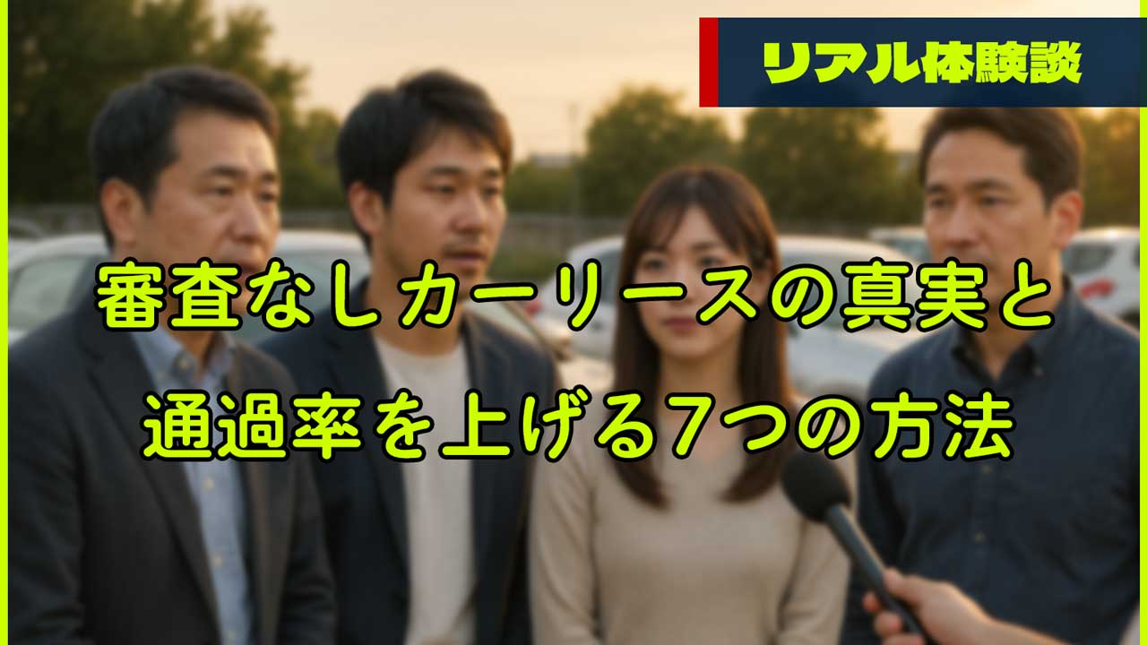 リアル体験談「審査なしカーリース」の真実と通過率を上げる7つの方法