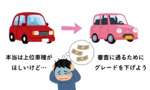 審査に確実に通るために車種やグレードを下げる