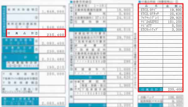 見積書のオプション価格