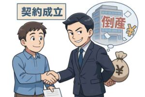 売買契約成立後、会社が倒産して代金が支払われない
