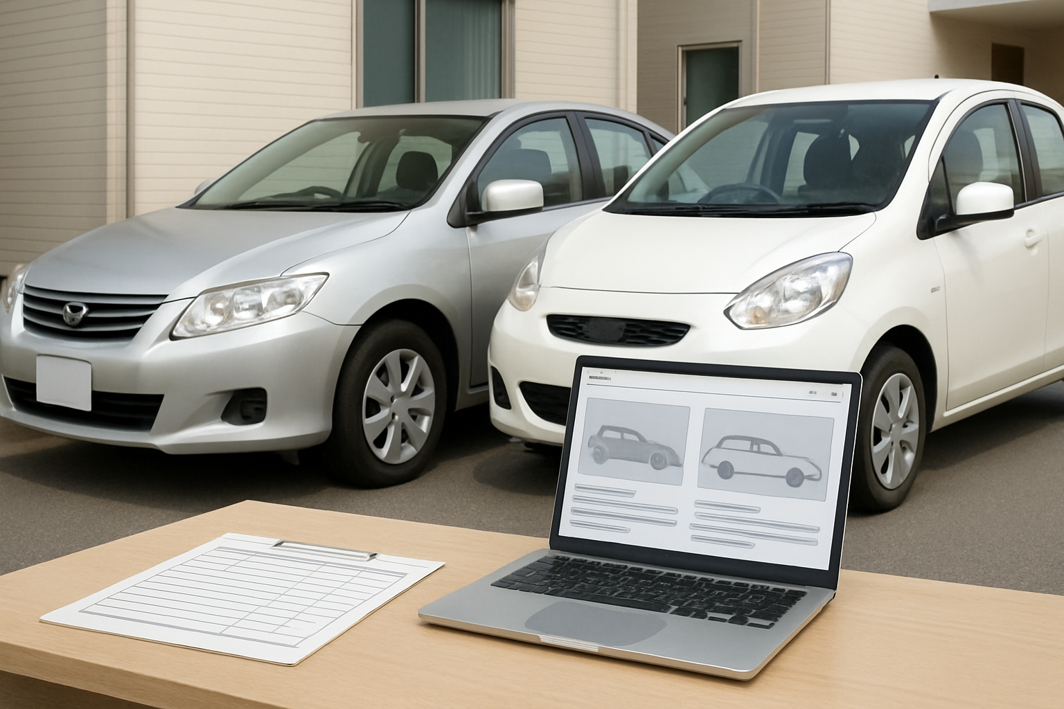 中古車の売却方法に迷うドライバーのイメージ