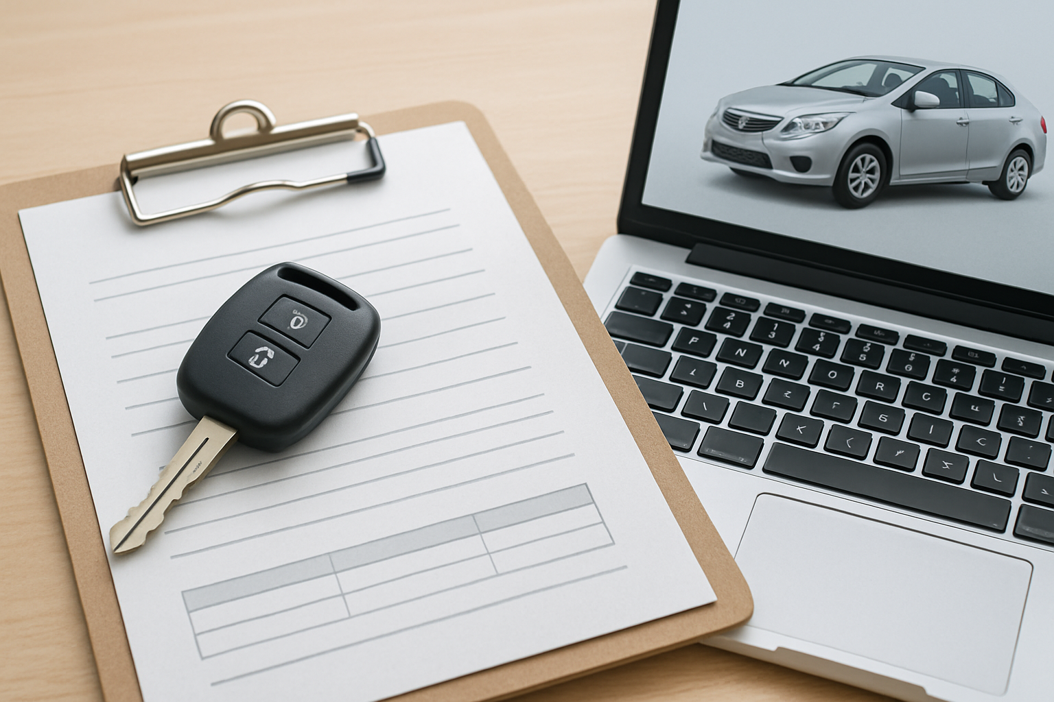 車のダッシュボードに置かれた車検証入れのファイル
