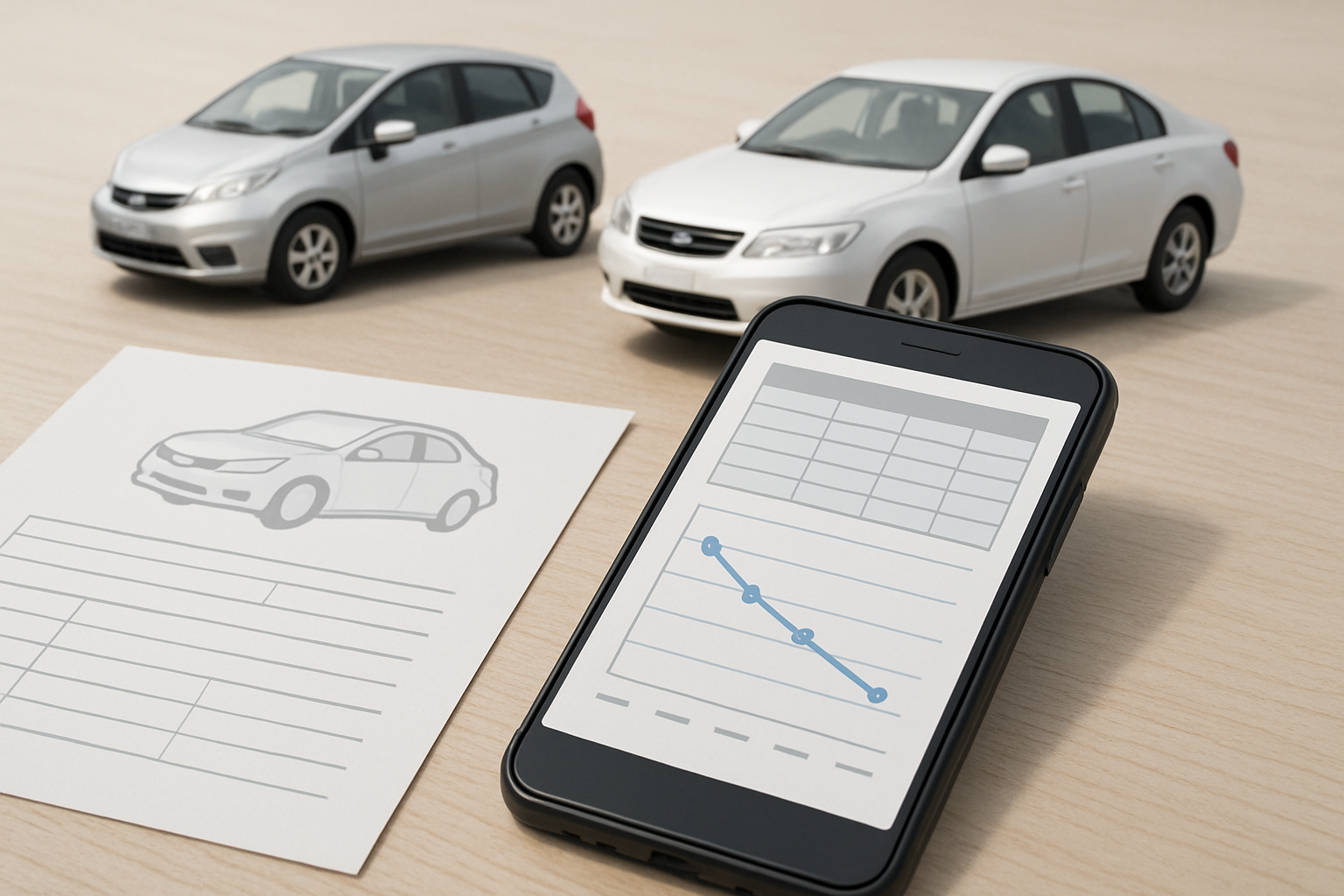 パソコンのキーボードとマウス、その横に置かれた車のスマートキー
