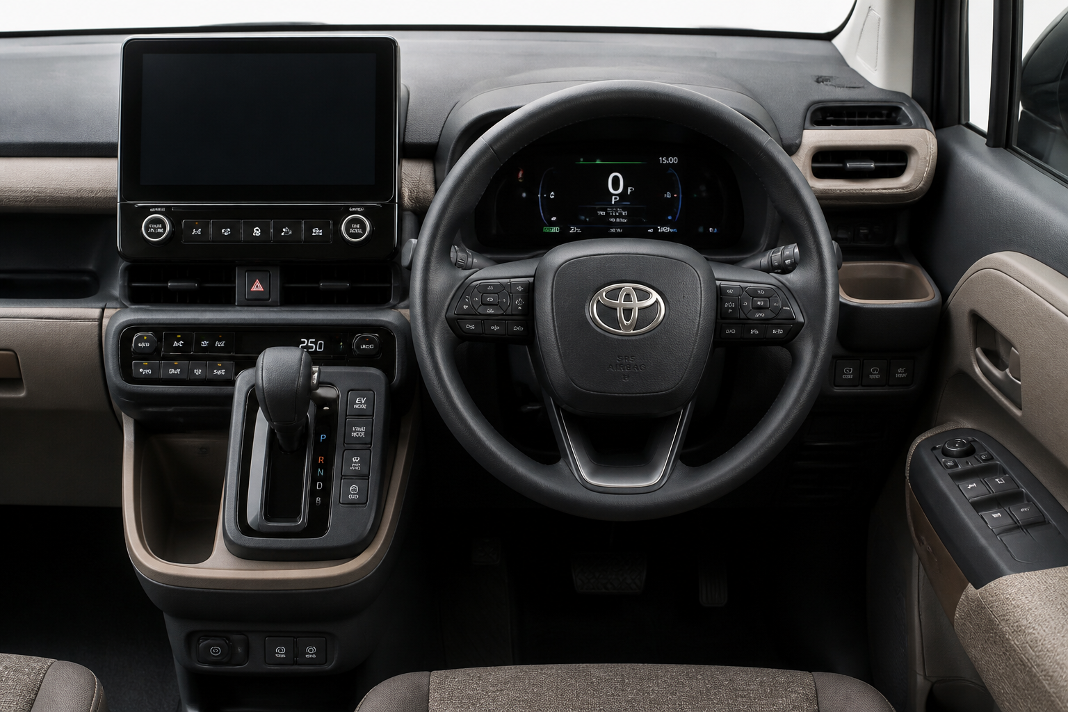 シエンタの運転席周りと10.5インチディスプレイオーディオ周辺の操作スイッチ類